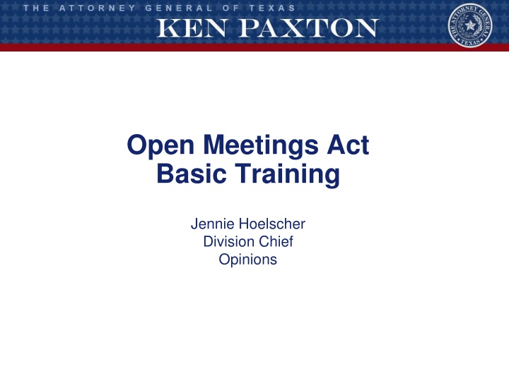 Open Meetings Act for Texas Government Entities