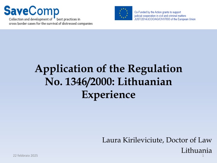 Recognition Issues in Lithuanian Insolvency Proceedings