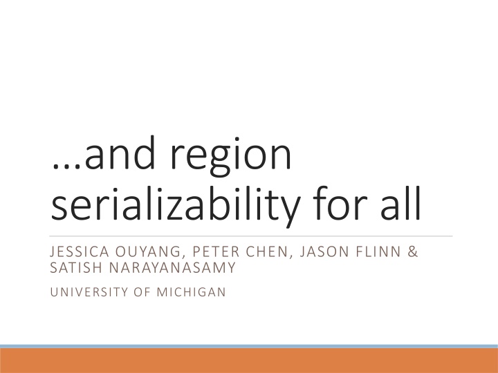 Language-level Guarantees and Region Serializability