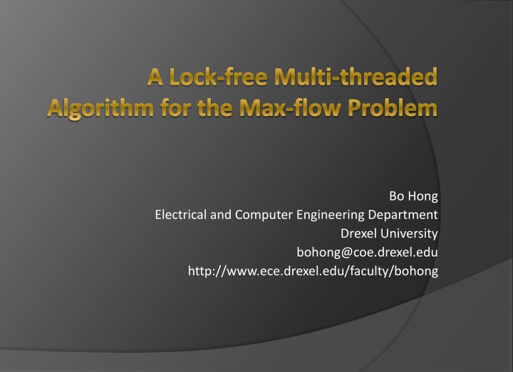 Lock-Free Multi-Threaded Algorithm for Max-Flow Problem