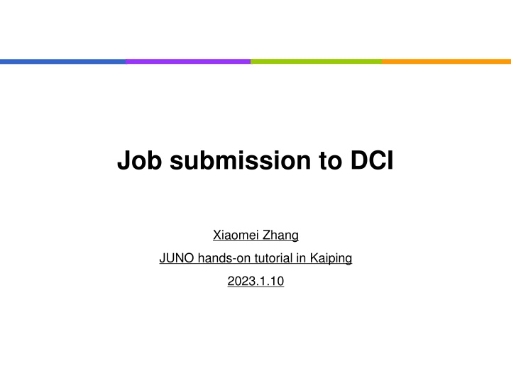 Job submission to DCI