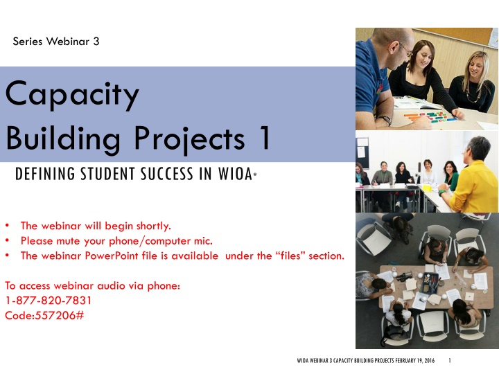 WEBINAR: Capacity Building Projects - Defining Student Success