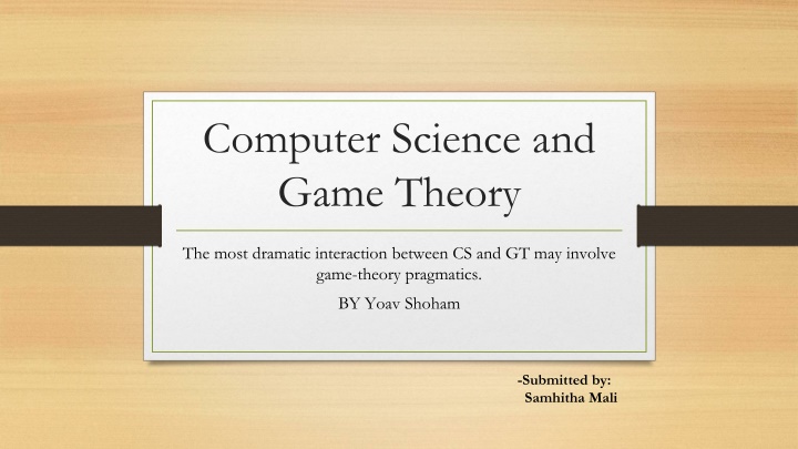 Dramatic Interactions Between Computer Science and Game Theory