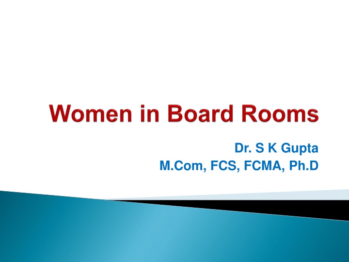 Empowering Boards with Women Participation for Competitive Advantage