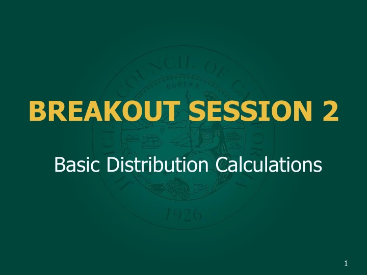 Basic Distribution Calculations for Legal Offenses