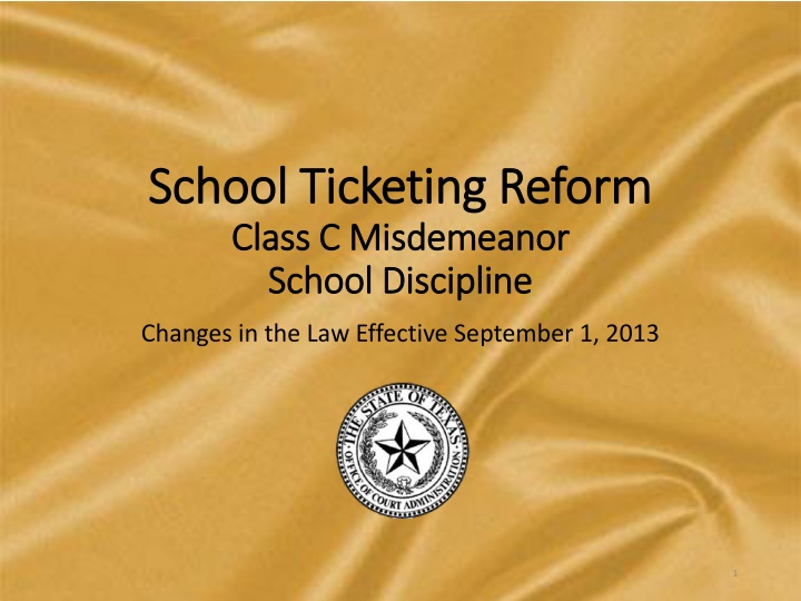 School Ticketing Reform