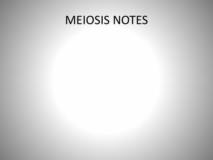 MEIOSIS NOTES