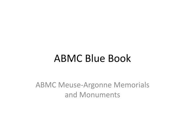 ABMC Blue Book