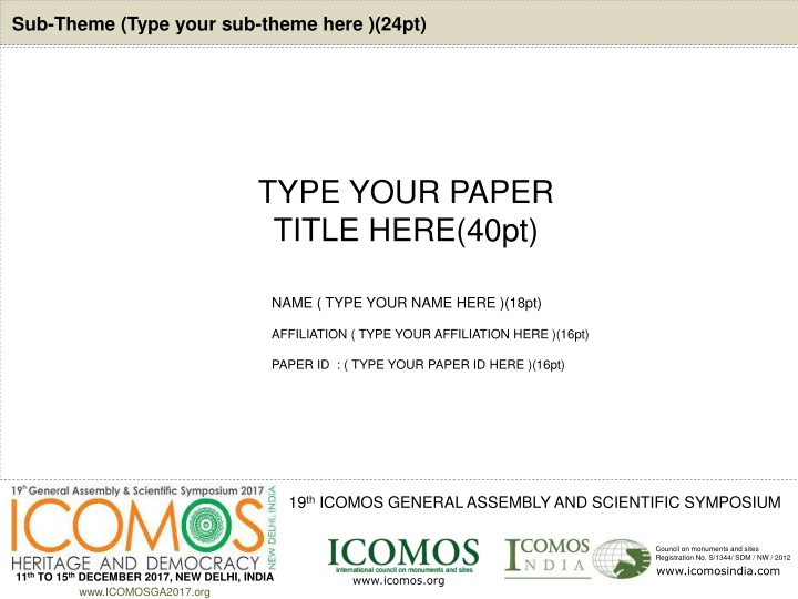 TYPE YOUR PAPER TITLE HERE(40pt)