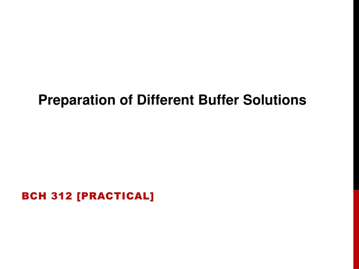 Preparation of Different Buffer Solutions