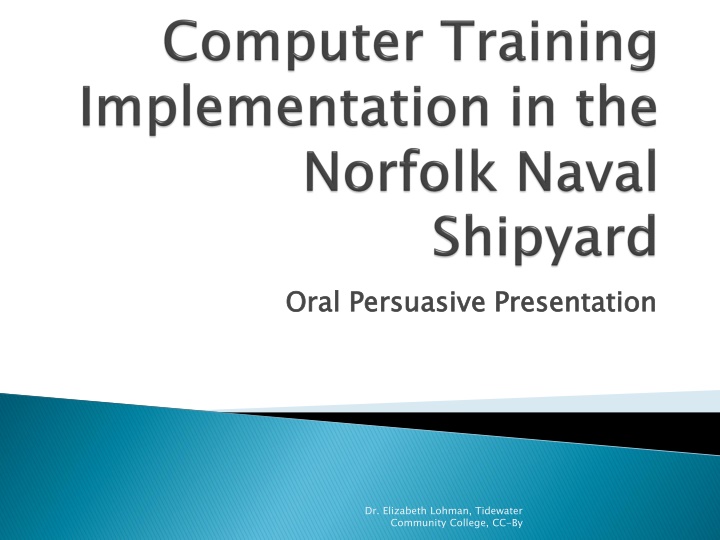 Oral Persuasive Presentation