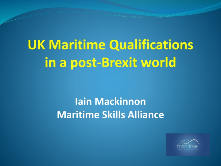 UK Maritime Qualifications in a post-Brexit world