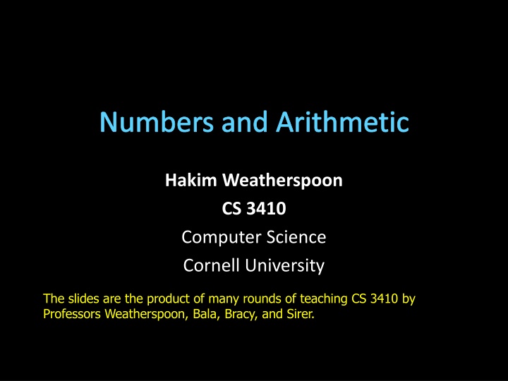 Numbers and Arithmetic