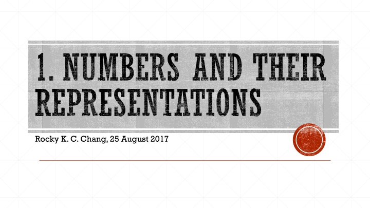 Numbers and Their Representations