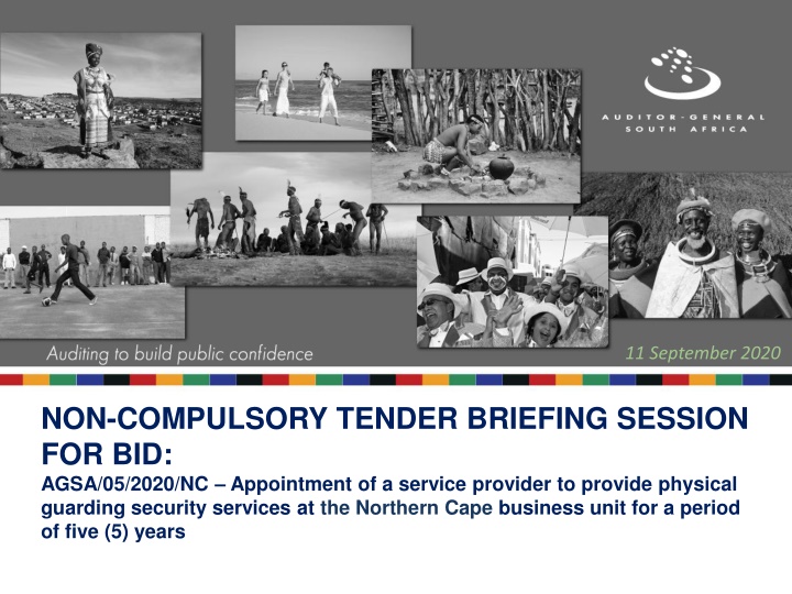 Tender Briefing Session for AGSA Appointment of Security Service Provider