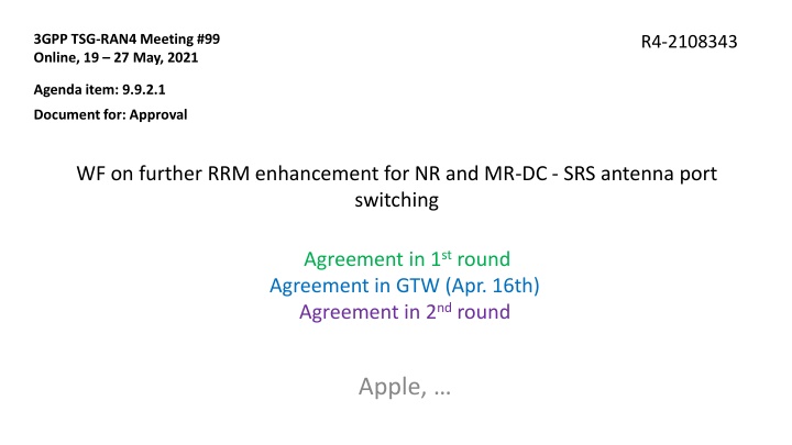 Approval Workflow for RRM Enhancement in NR and MR-DC