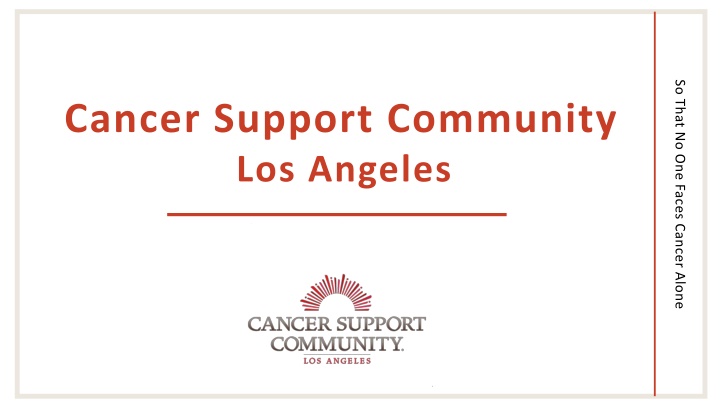 Cancer Support Community Los Angeles