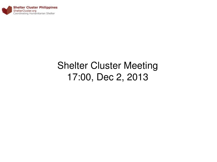 Shelter Cluster Meeting