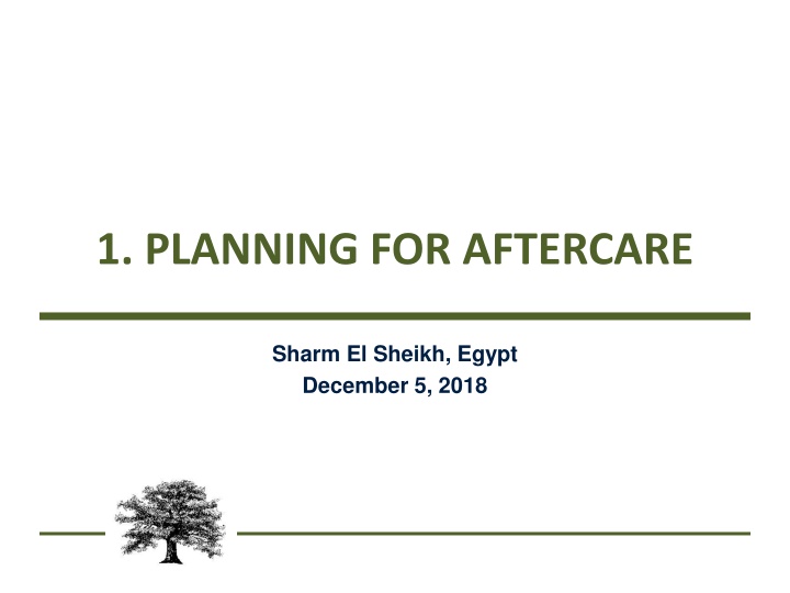 PLANNING FOR AFTERCARE