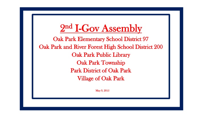 Oak Park Education and Community Services