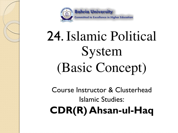ISLAMIC POLITICAL SYSTEM