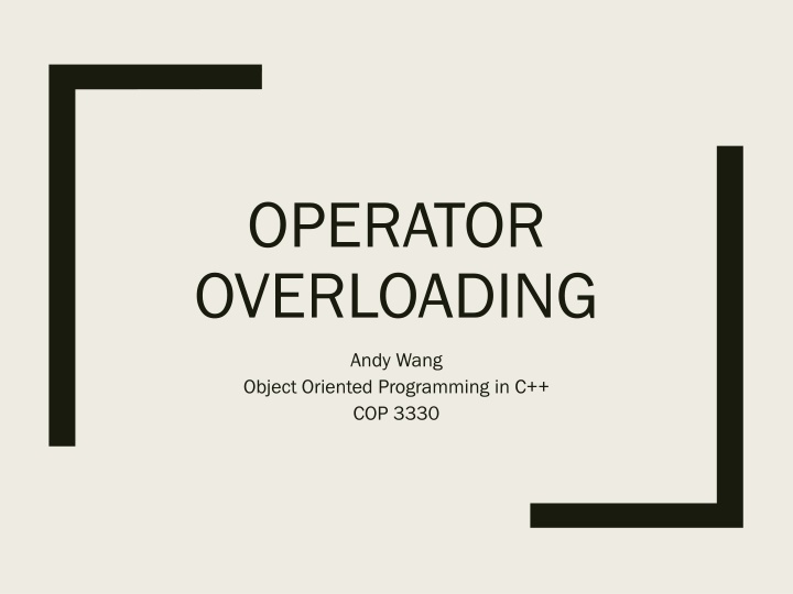 Operator Overloading in C++: Exploring New Versions of Existing Operators