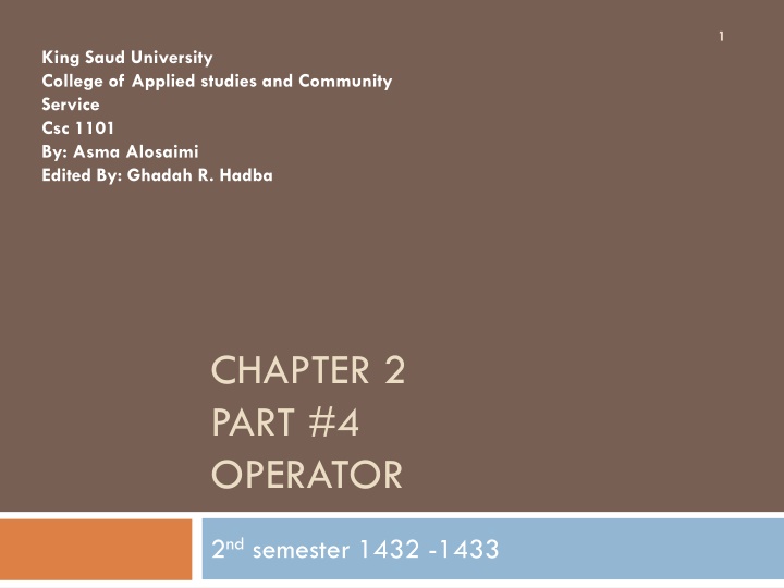C++ Arithmetic Operators