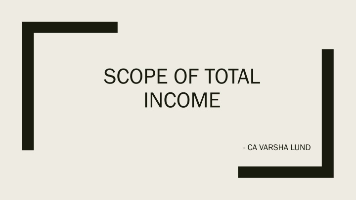 Taxable Income Scope