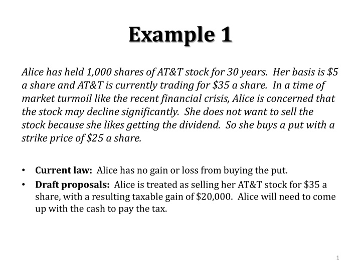 Tax Proposals for Stock Options in Turbulent Markets
