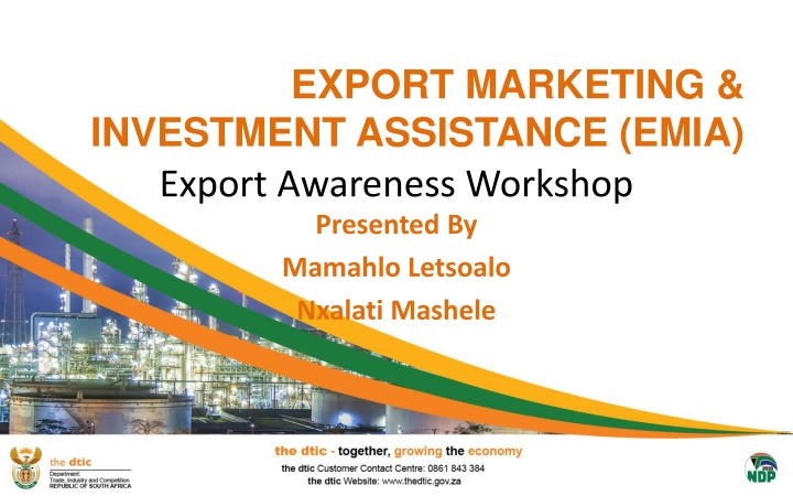 EMIA Export Marketing & Investment Assistance Workshop