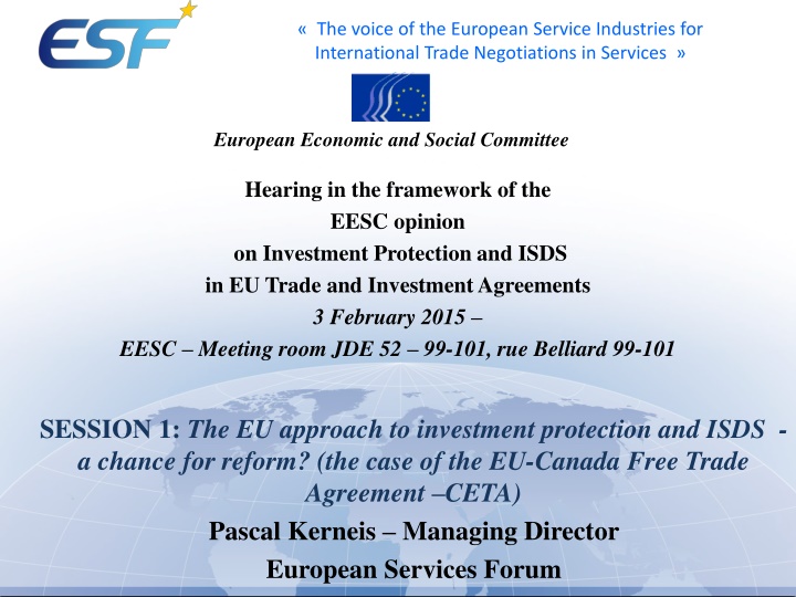 European Service Industries in International Trade Negotiations