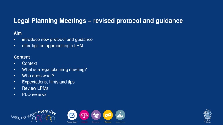 Legal Planning Meetings Protocol and Guidance for Effective Decision-Making