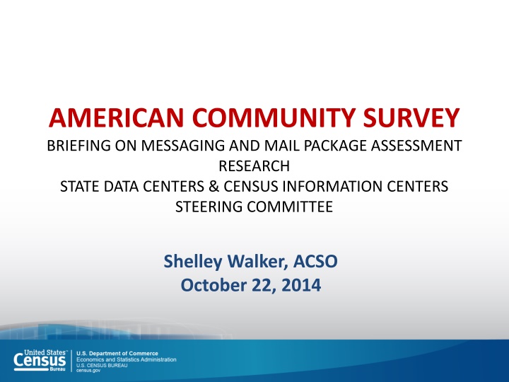 American Community Survey Messaging Research