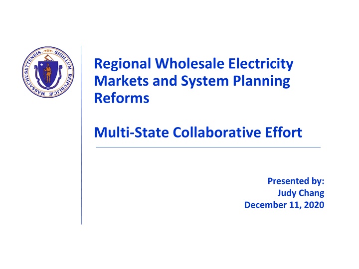 Regional Wholesale Electricity Markets Reform Proposal