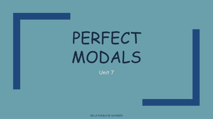 Perfect Modals in Grammar