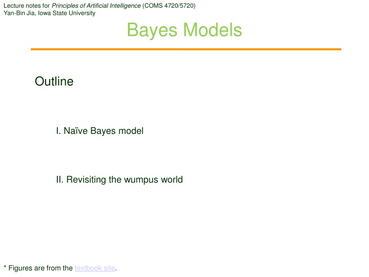 Bayes Models and Naive Bayes Algorithm Overview