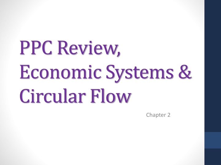 Economic Systems & Circular Flow: Production Possibilities Frontier