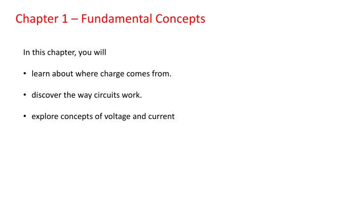 Fundamental Concepts: Electricity and Charge