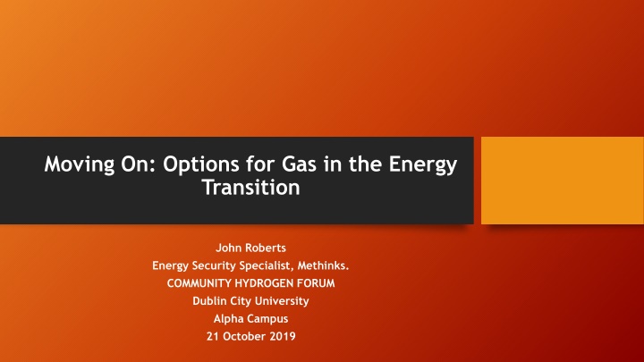 Options for Gas in the Energy Transition