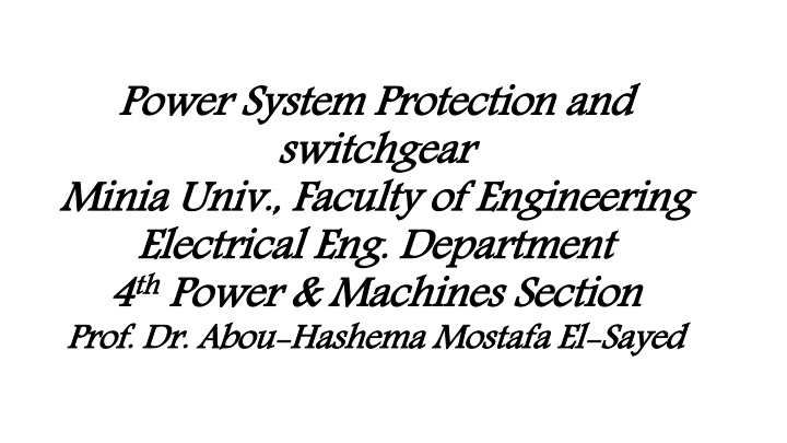 Line Protection Techniques and Classification