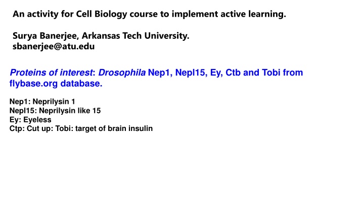 Implementing Active Learning in Cell Biology