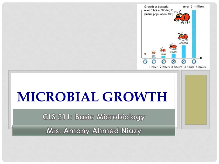 Microbial Growth and Bacterial Behavior