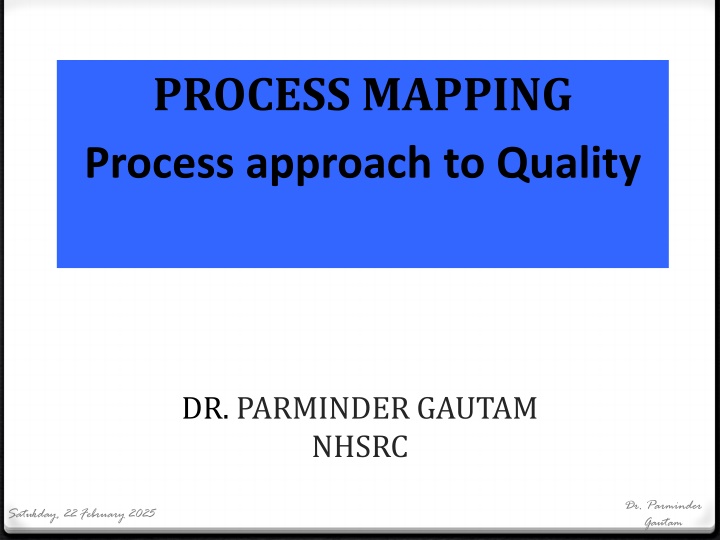 Process Mapping for Quality Improvement