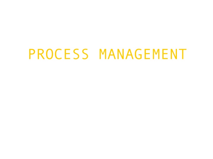 PROCESS MANAGEMENT