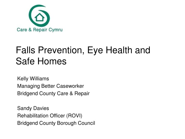 Falls Prevention, Eye Health and  Safe Homes