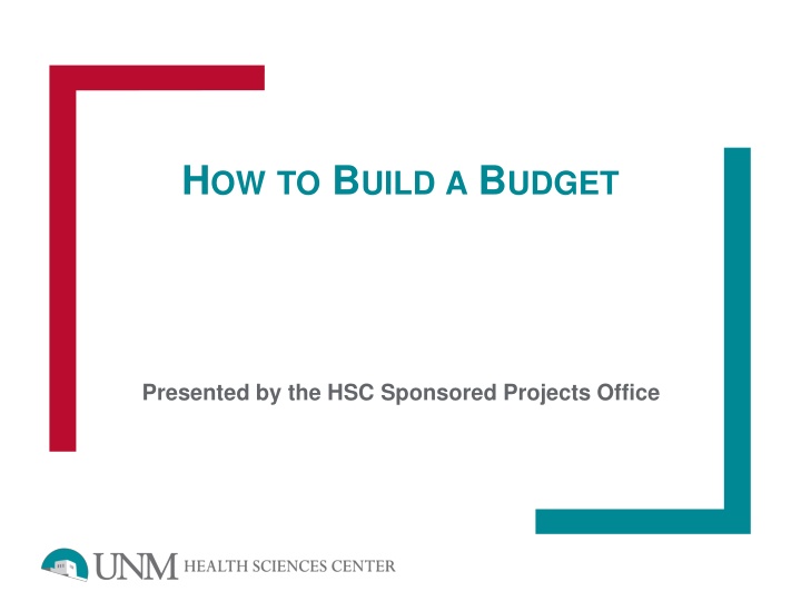 HOW TO BUILD A BUDGET