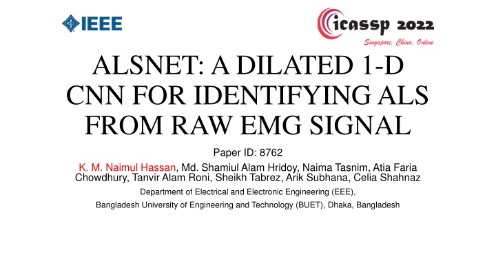 Dilated 1-D CNN for Identifying ALS from Raw EMG Signal