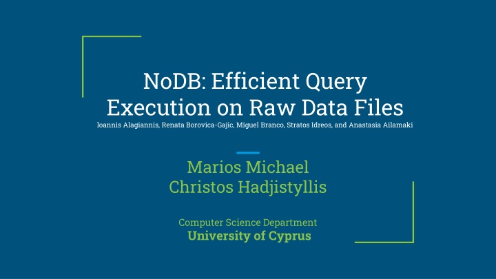 Efficient Query Execution on Raw Data Files