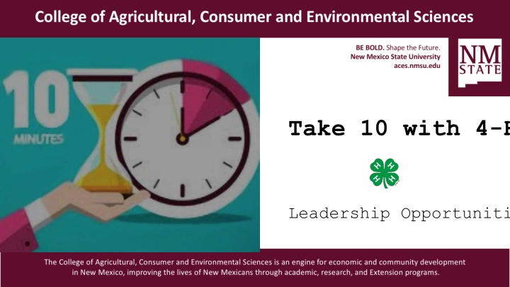4-H Leadership Opportunities at New Mexico State University