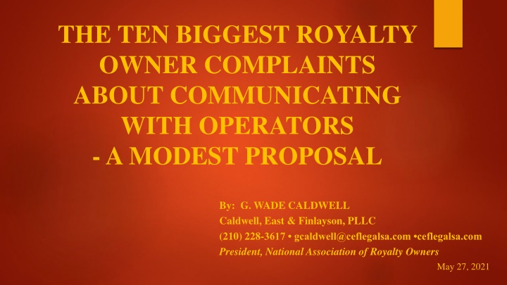Top Complaints of Royalty Owners & Solutions